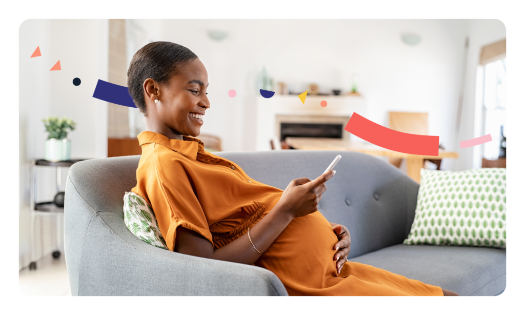 woman on phone using payground digital payment solutions